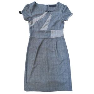Zara Basic Gray Plaid Dress Size M